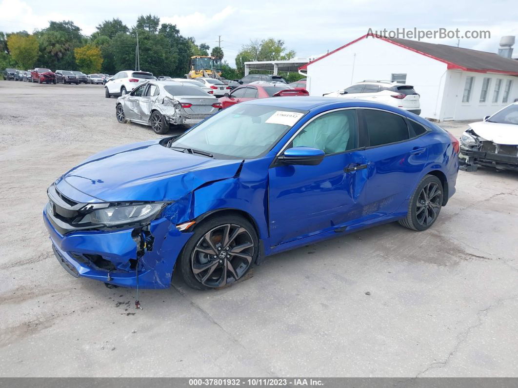 2020 Honda Civic Sport  Синий vin: 19XFC2F83LE003268