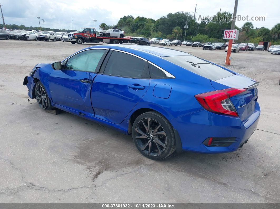 2020 Honda Civic Sport  Blue vin: 19XFC2F83LE003268