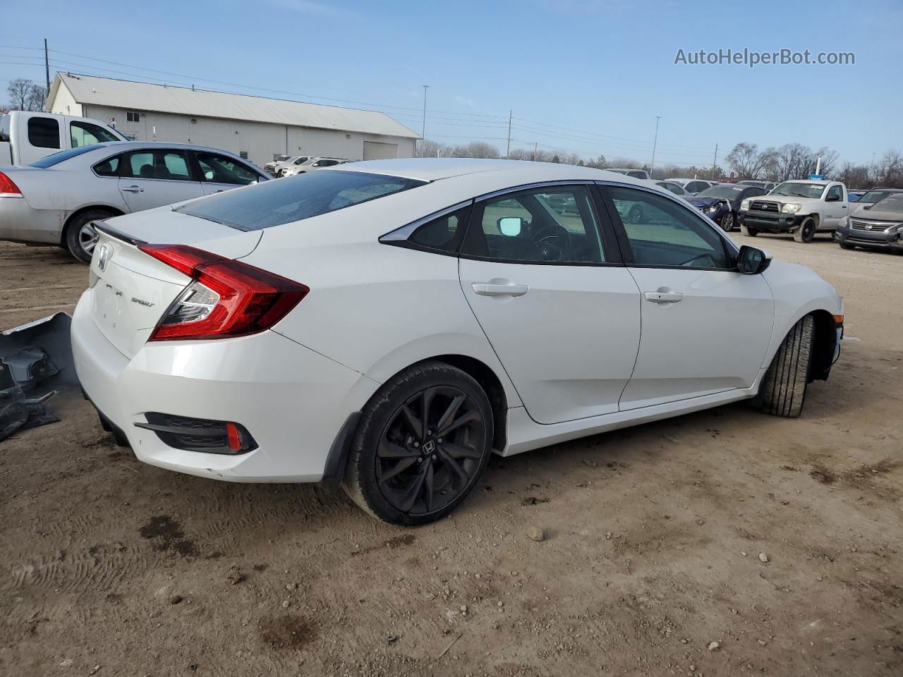 2019 Honda Civic Sport White vin: 19XFC2F84KE005058