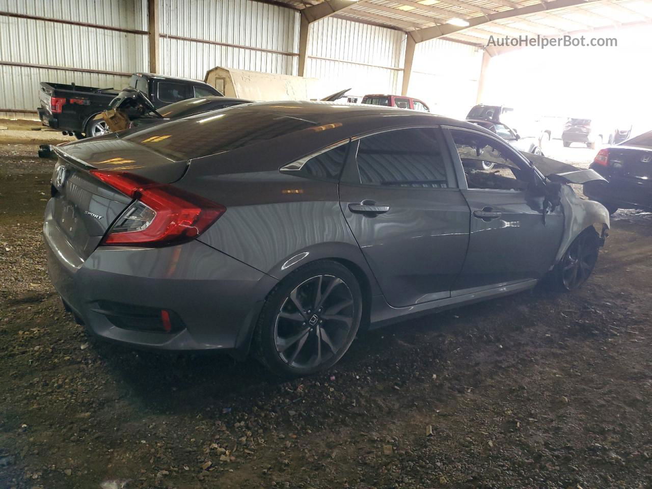 2019 Honda Civic Sport Silver vin: 19XFC2F84KE030526