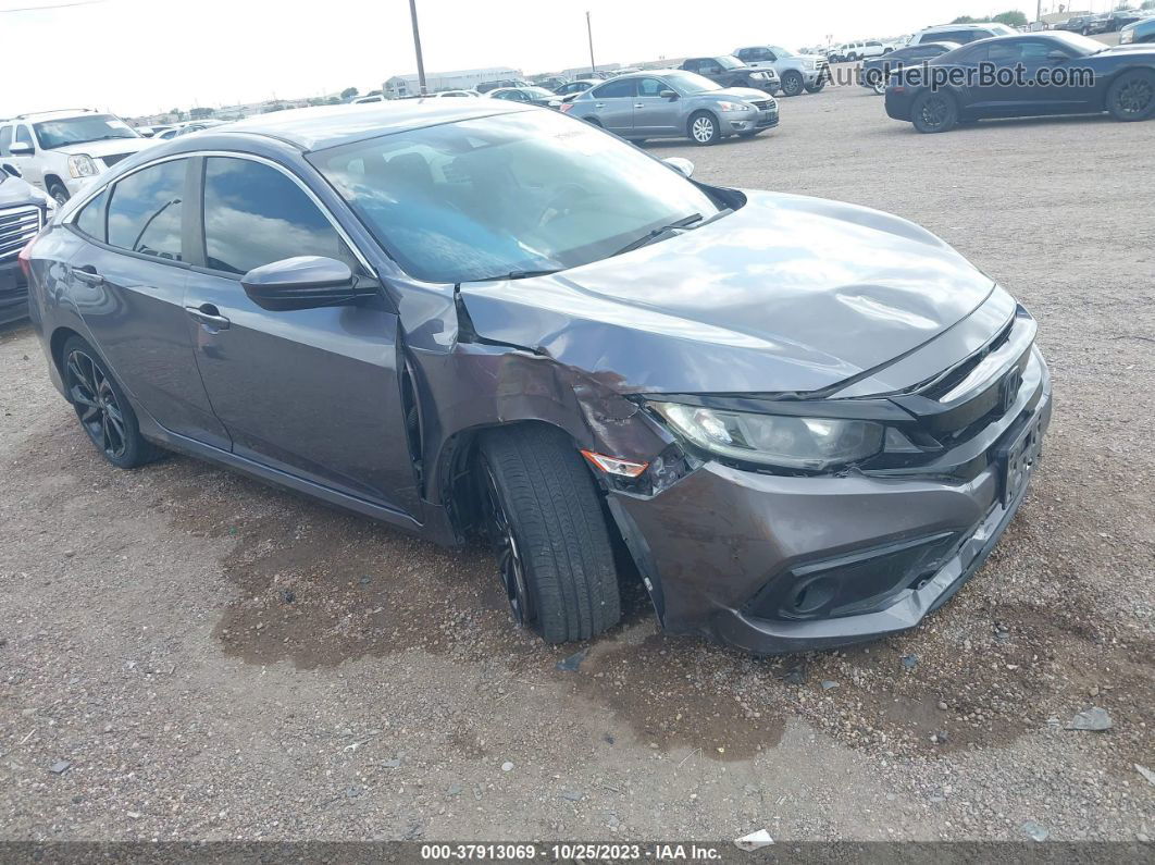 2019 Honda Civic Sport Gray vin: 19XFC2F84KE037525