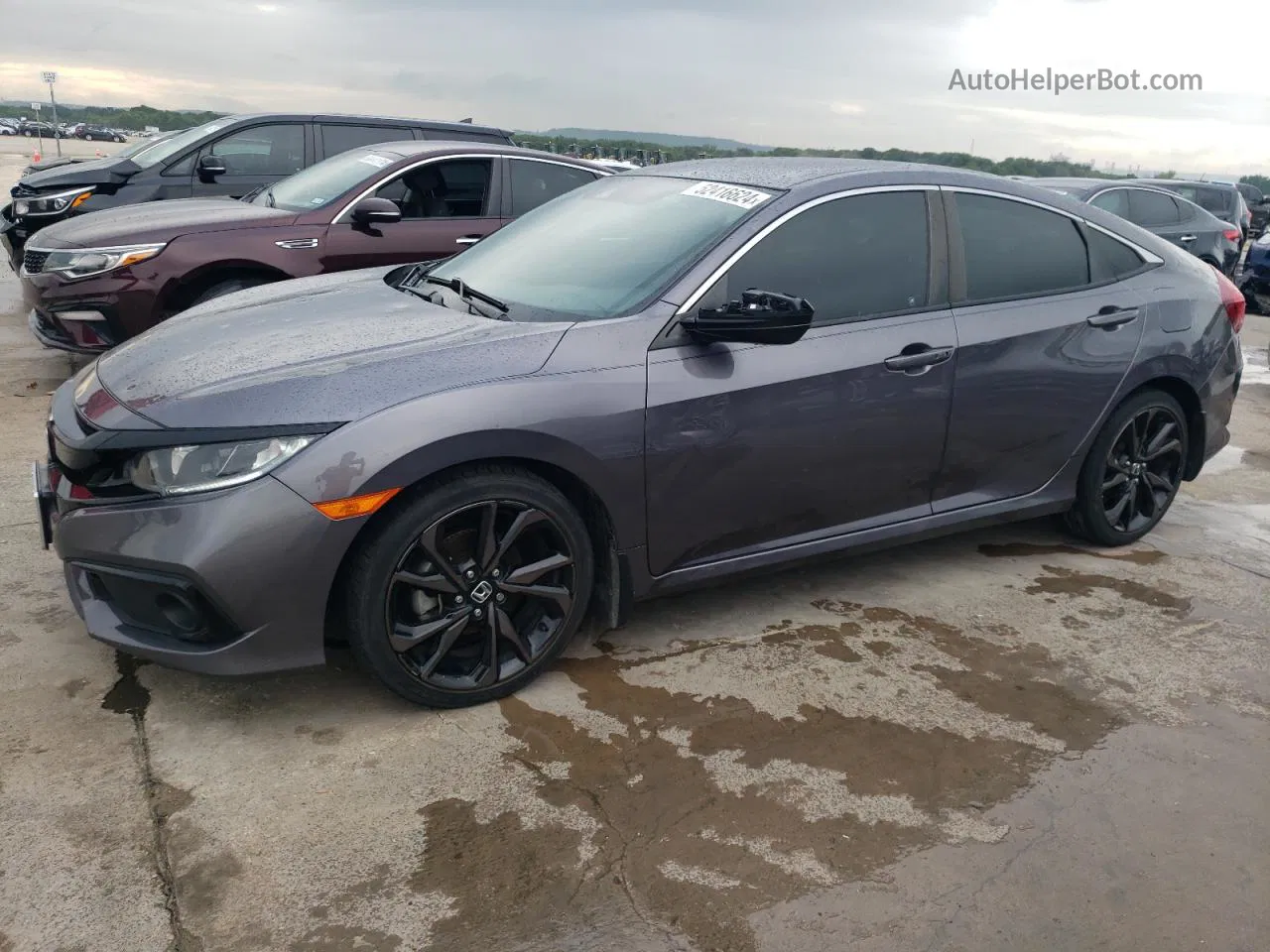 2020 Honda Civic Sport Gray vin: 19XFC2F84LE020614