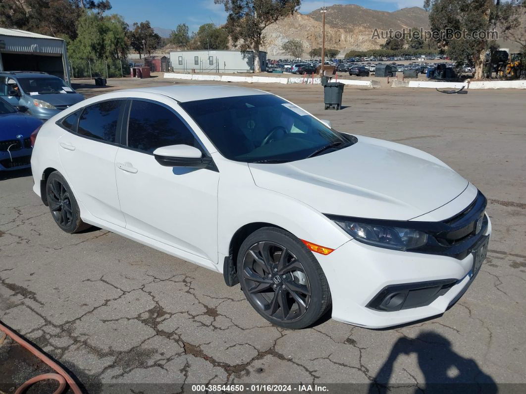 2020 Honda Civic Sport White vin: 19XFC2F84LE204922