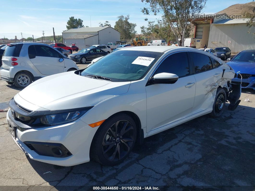 2020 Honda Civic Sport White vin: 19XFC2F84LE204922