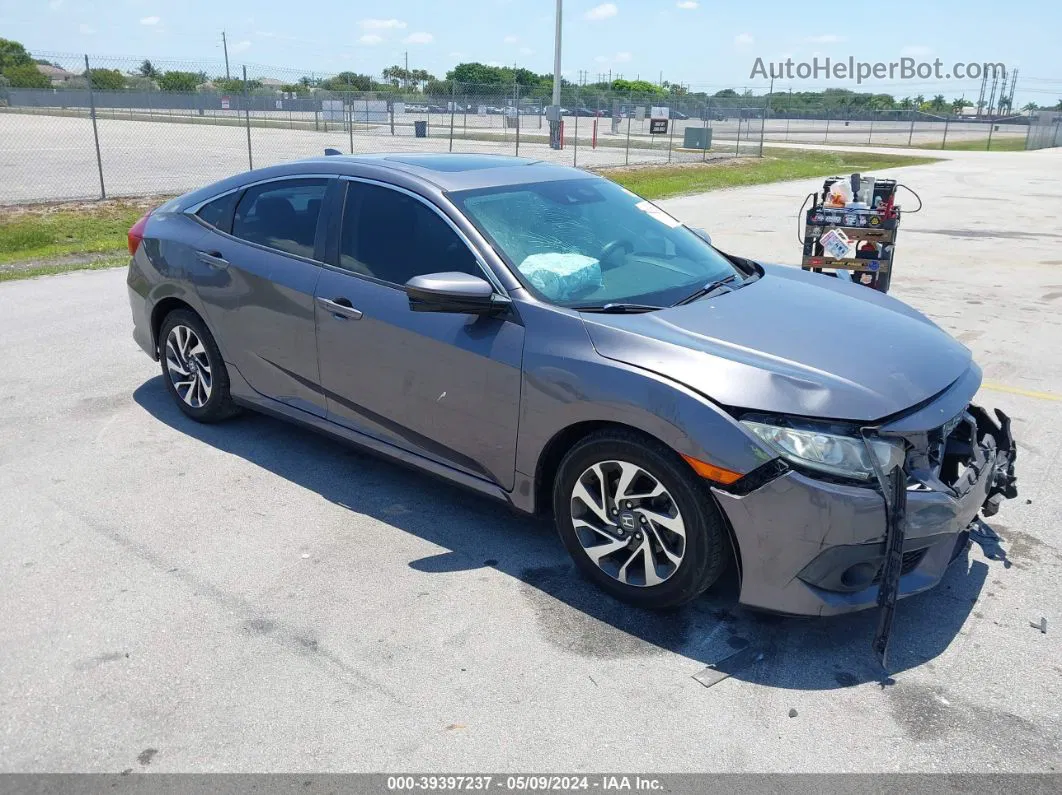 2017 Honda Civic Ex Gray vin: 19XFC2F85HE059042