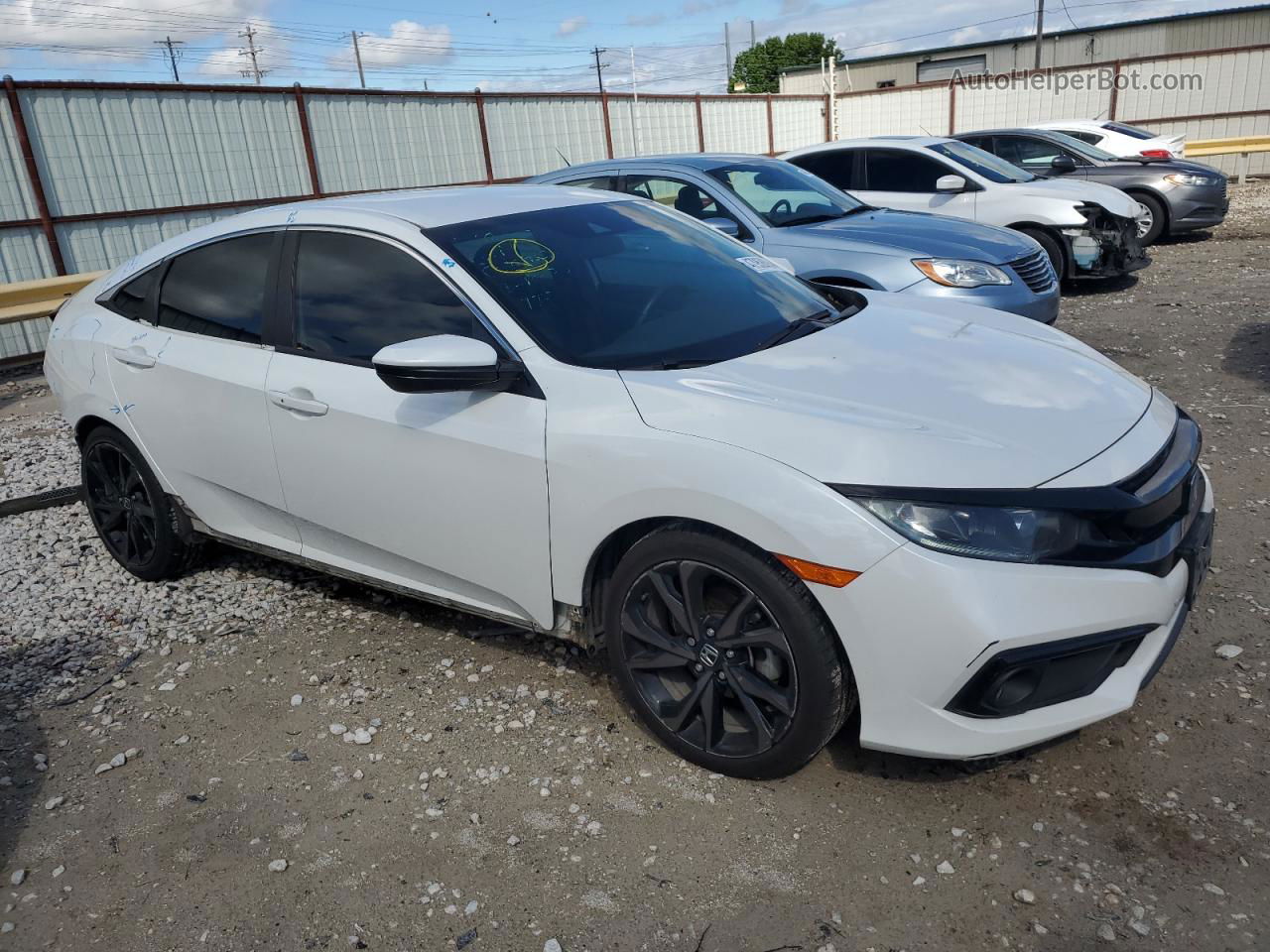 2019 Honda Civic Sport White vin: 19XFC2F85KE011550