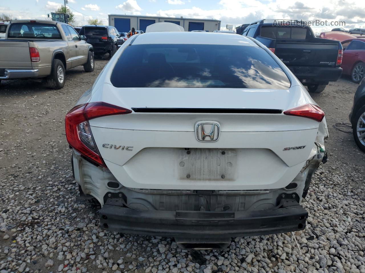 2019 Honda Civic Sport Белый vin: 19XFC2F85KE011550