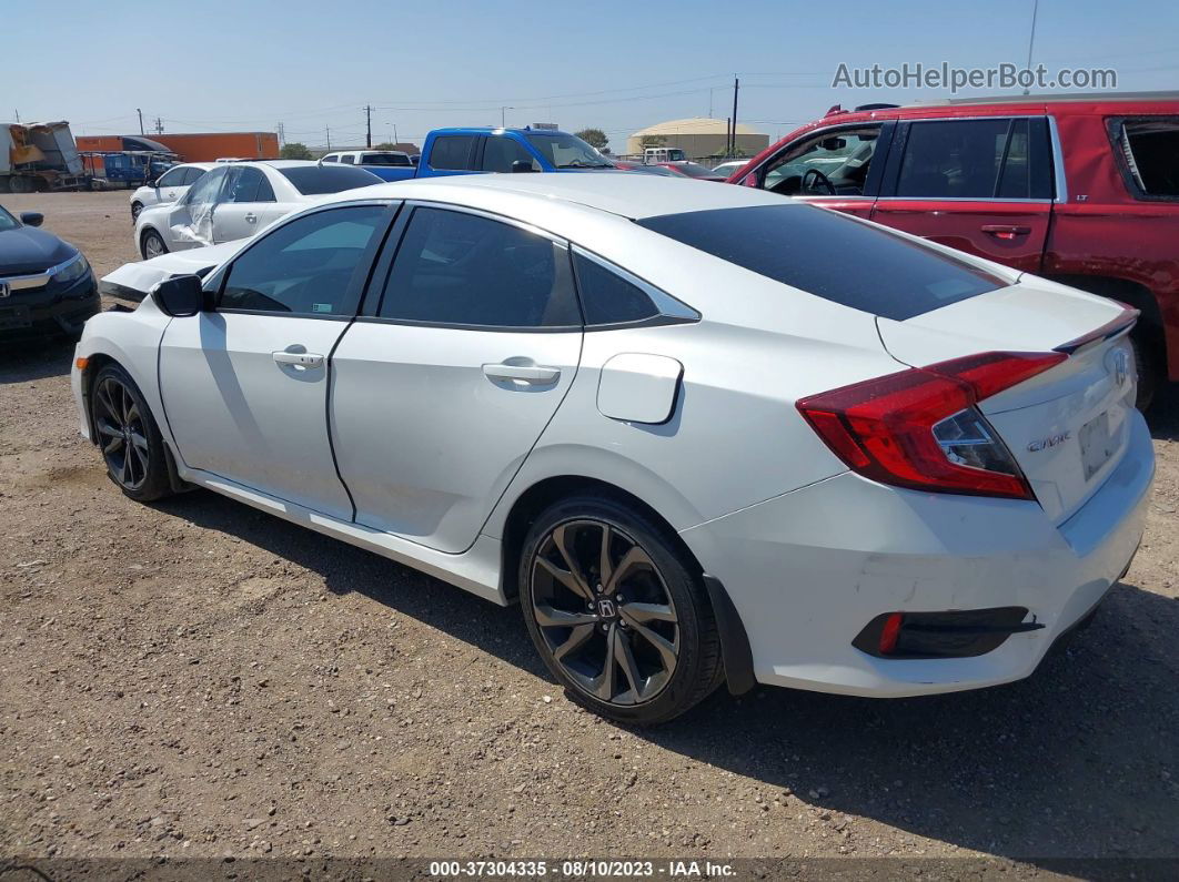 2019 Honda Civic Sedan Sport White vin: 19XFC2F85KE013329