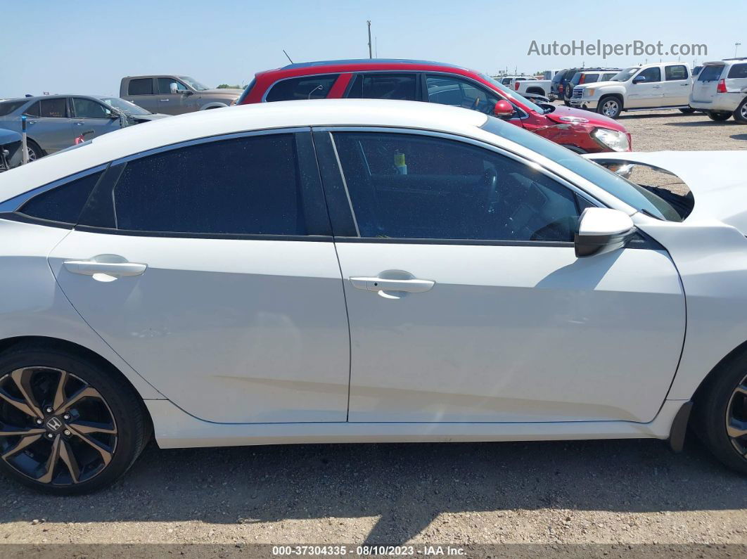 2019 Honda Civic Sedan Sport White vin: 19XFC2F85KE013329