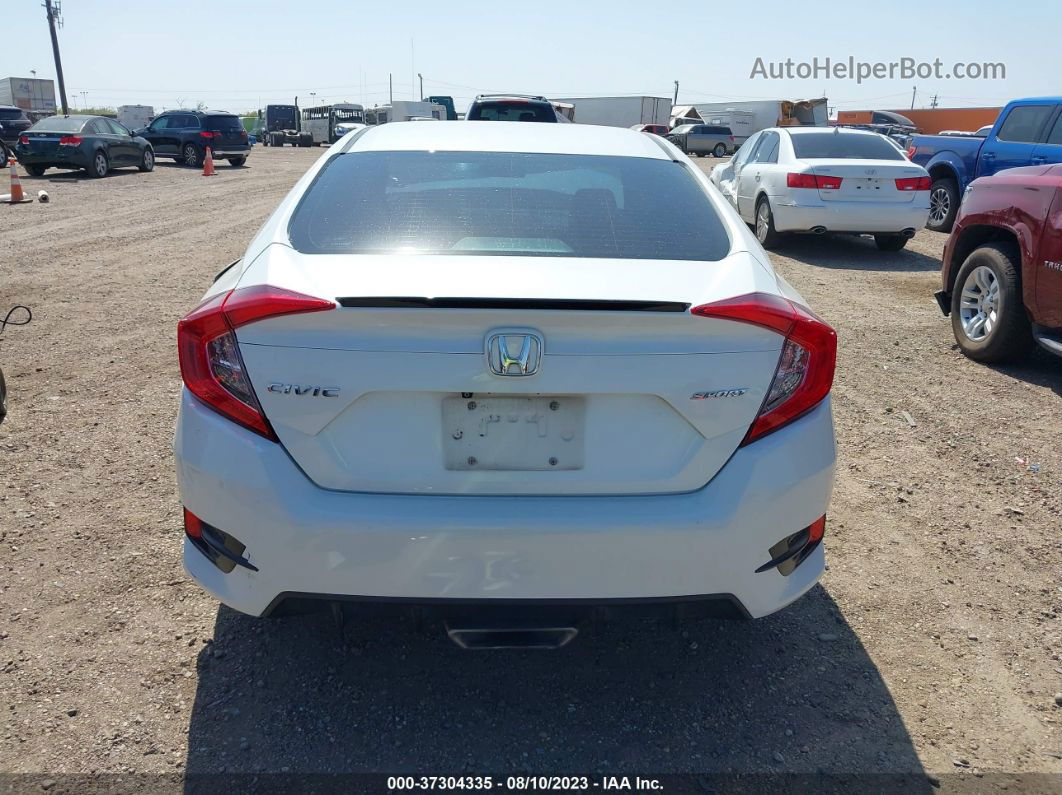 2019 Honda Civic Sedan Sport White vin: 19XFC2F85KE013329