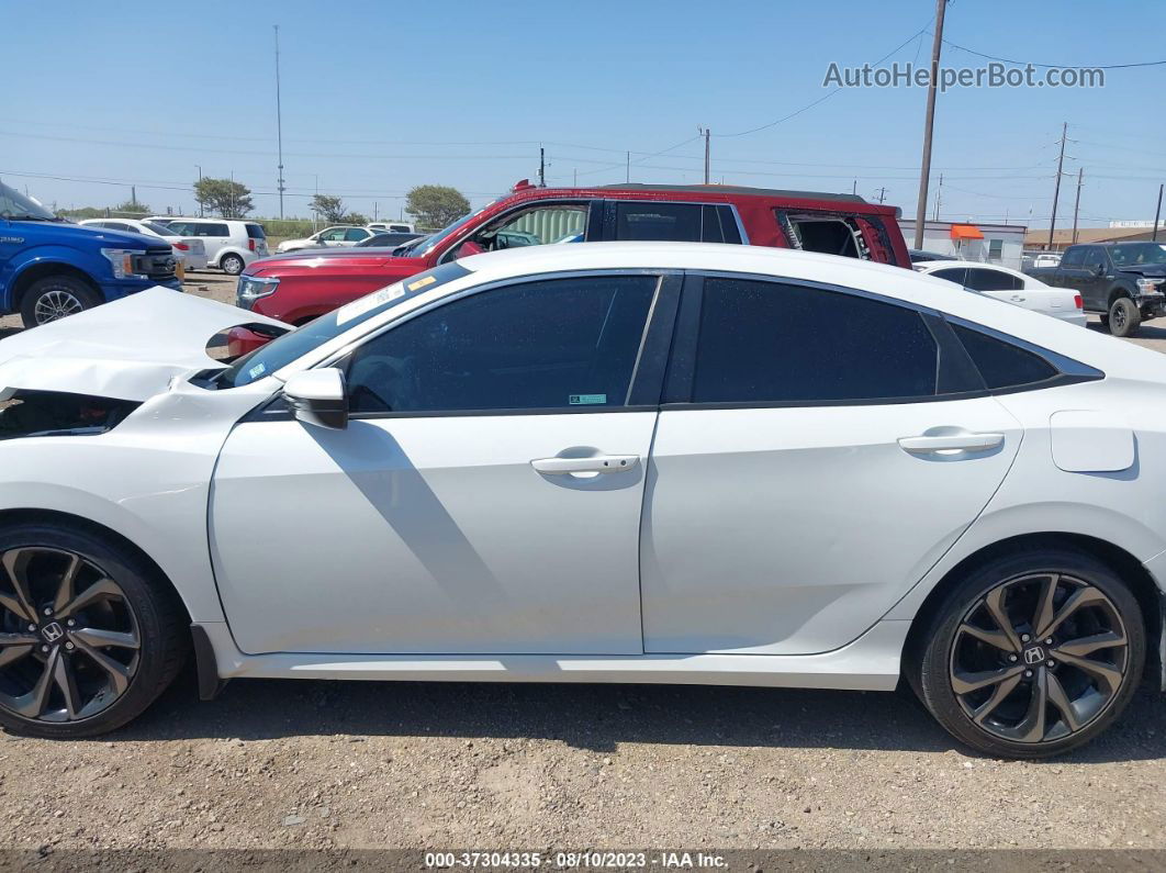 2019 Honda Civic Sedan Sport White vin: 19XFC2F85KE013329