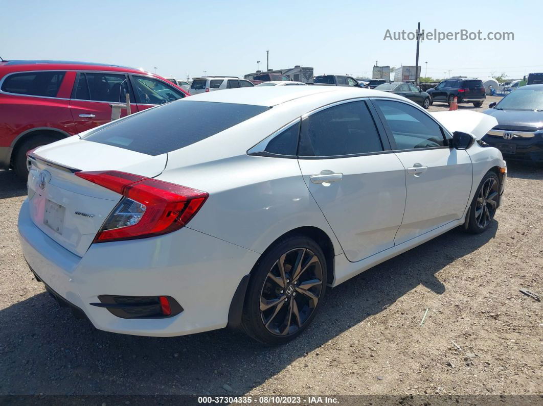 2019 Honda Civic Sedan Sport White vin: 19XFC2F85KE013329