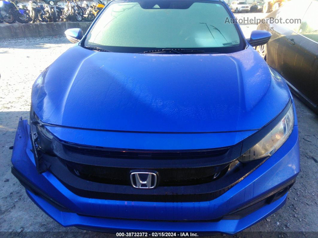 2019 Honda Civic Sport Синий vin: 19XFC2F85KE038070