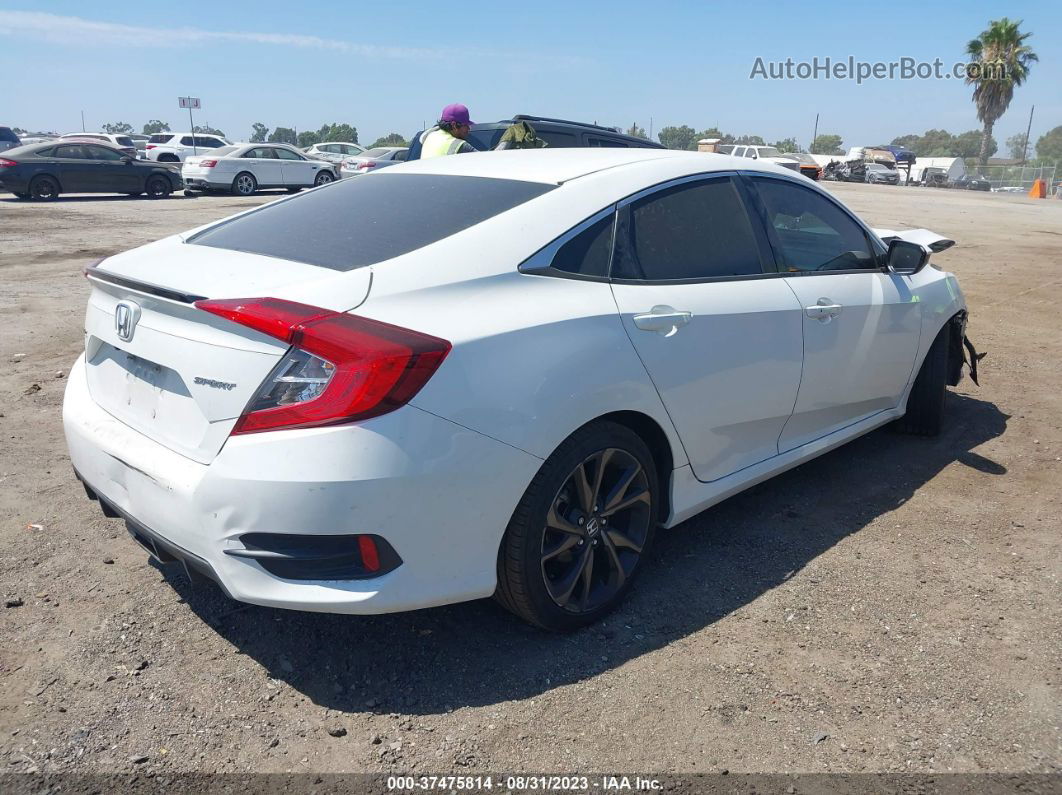 2019 Honda Civic Sedan Sport White vin: 19XFC2F85KE204409