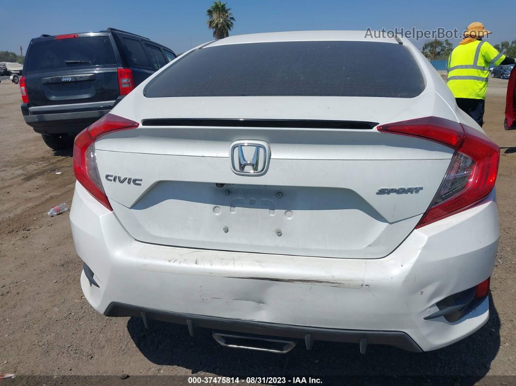 2019 Honda Civic Sedan Sport White vin: 19XFC2F85KE204409