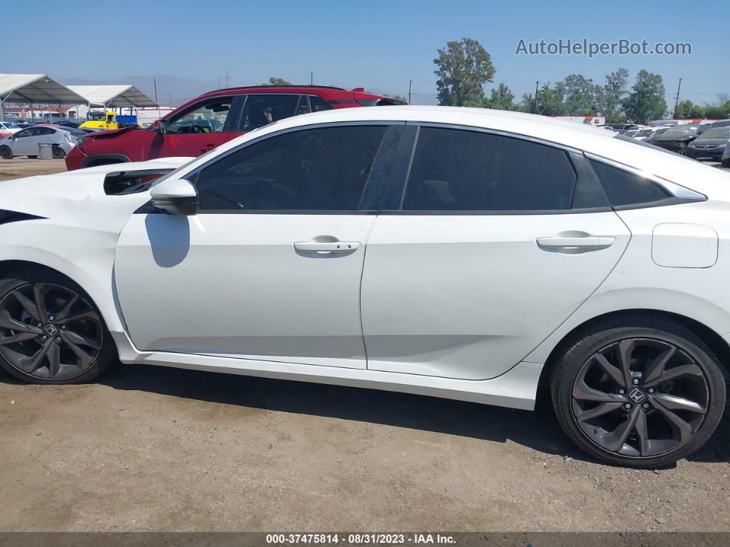 2019 Honda Civic Sedan Sport White vin: 19XFC2F85KE204409