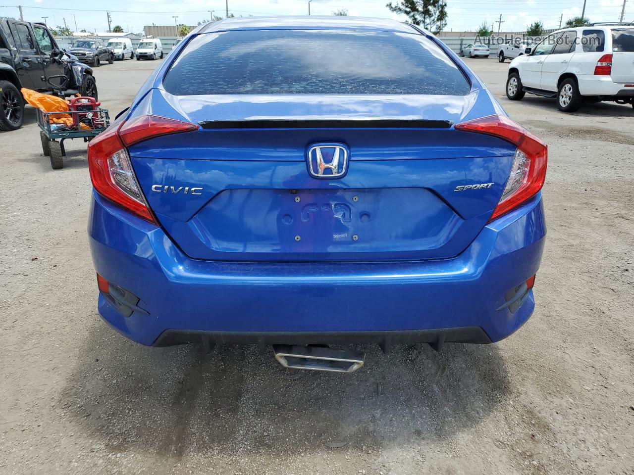 2020 Honda Civic Sport Синий vin: 19XFC2F85LE012411