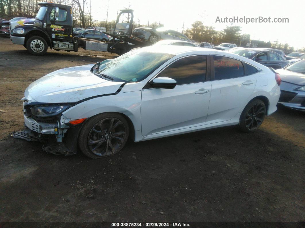 2020 Honda Civic Sport White vin: 19XFC2F85LE212771