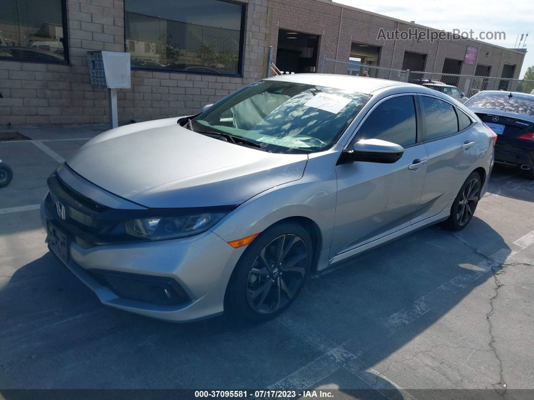 2019 Honda Civic Sedan Sport Silver vin: 19XFC2F86KE208646