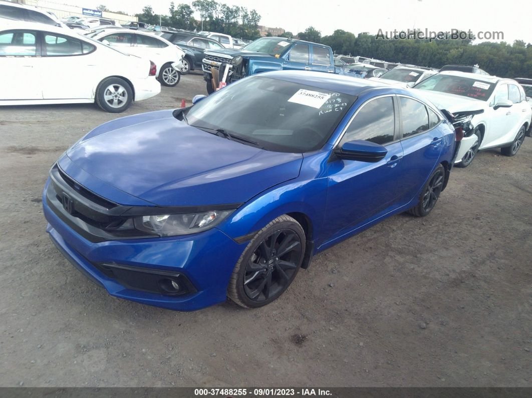 2020 Honda Civic Sedan Sport Blue vin: 19XFC2F86LE008173