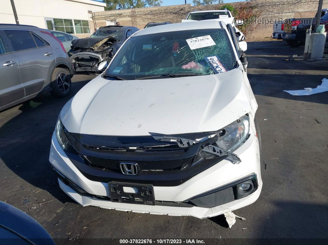 2020 Honda Civic Sport  White vin: 19XFC2F86LE016256