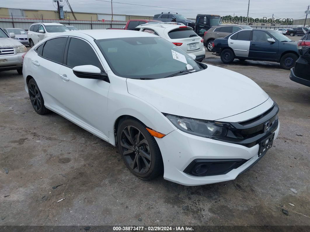 2020 Honda Civic Sport White vin: 19XFC2F86LE017018