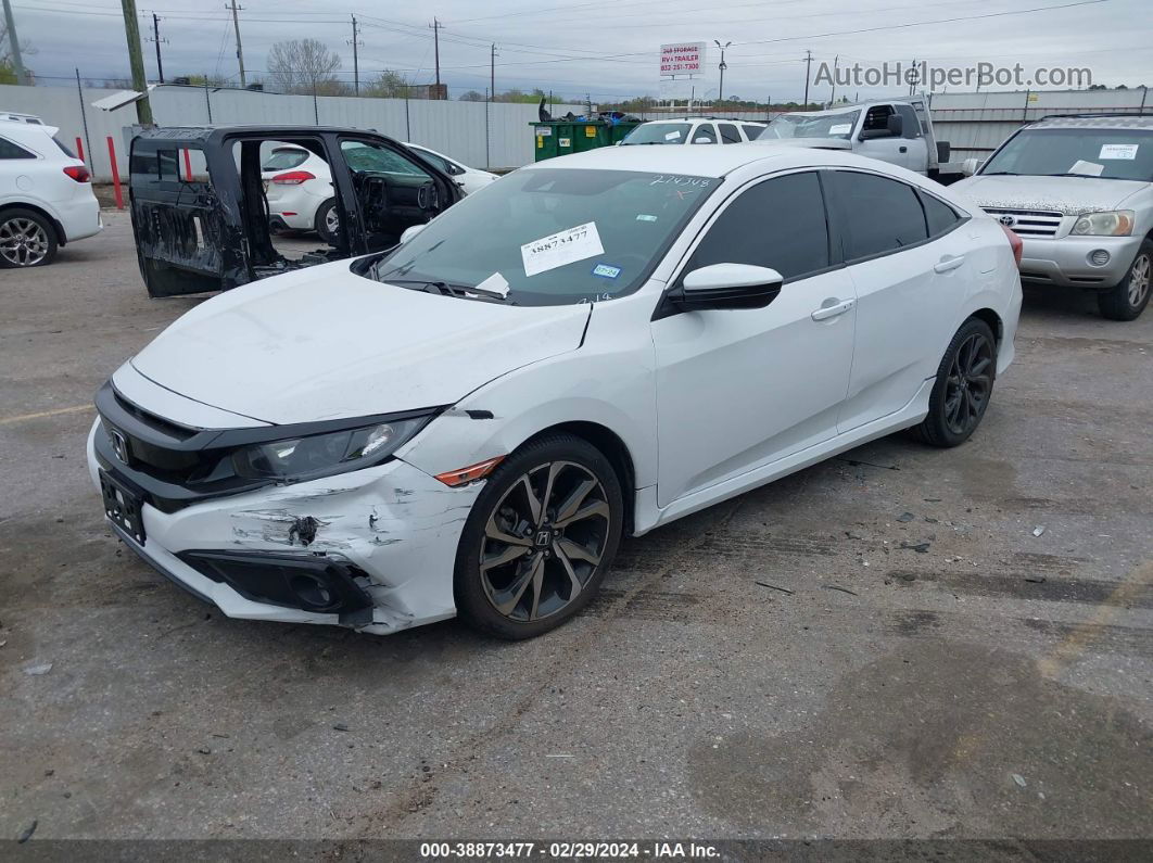 2020 Honda Civic Sport White vin: 19XFC2F86LE017018