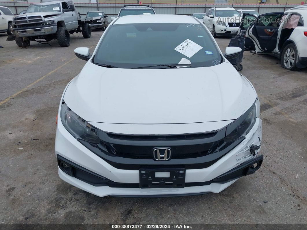 2020 Honda Civic Sport White vin: 19XFC2F86LE017018