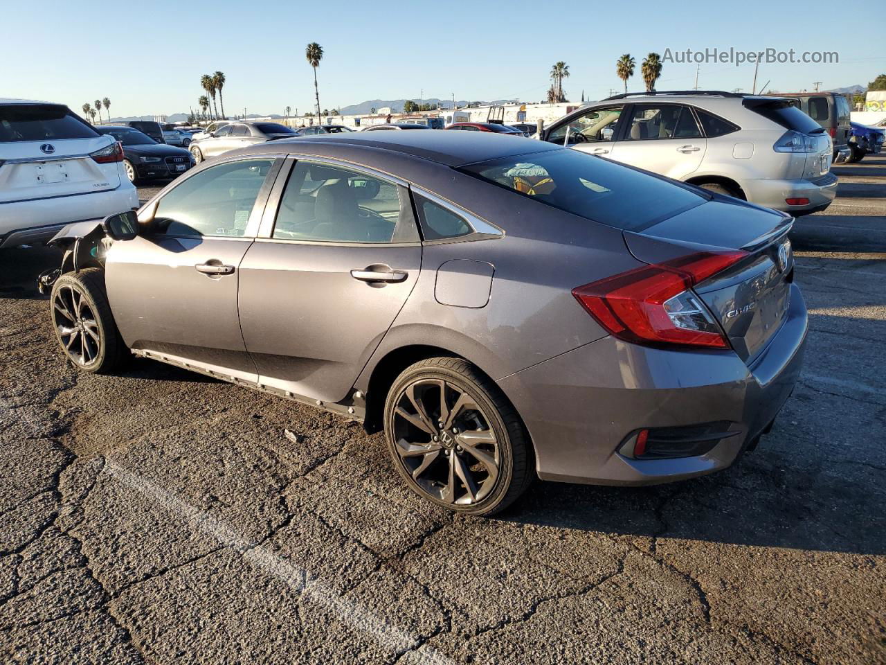 2020 Honda Civic Sport Gray vin: 19XFC2F86LE213458