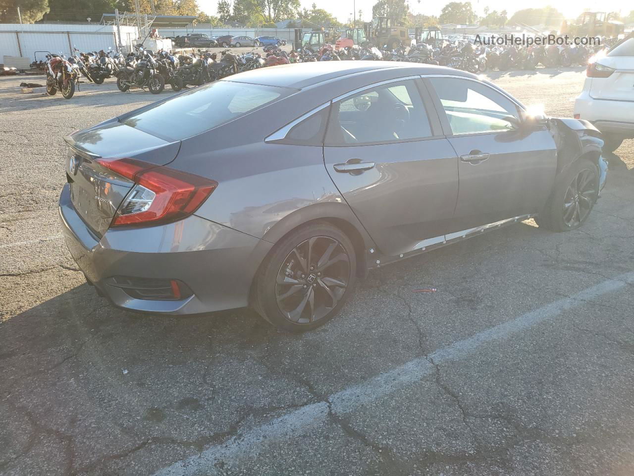 2020 Honda Civic Sport Gray vin: 19XFC2F86LE213458