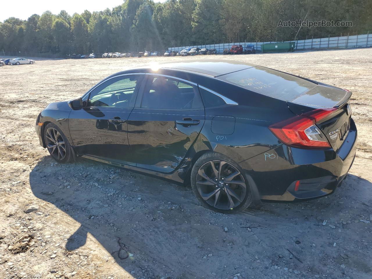 2019 Honda Civic Sport Черный vin: 19XFC2F87KE007144