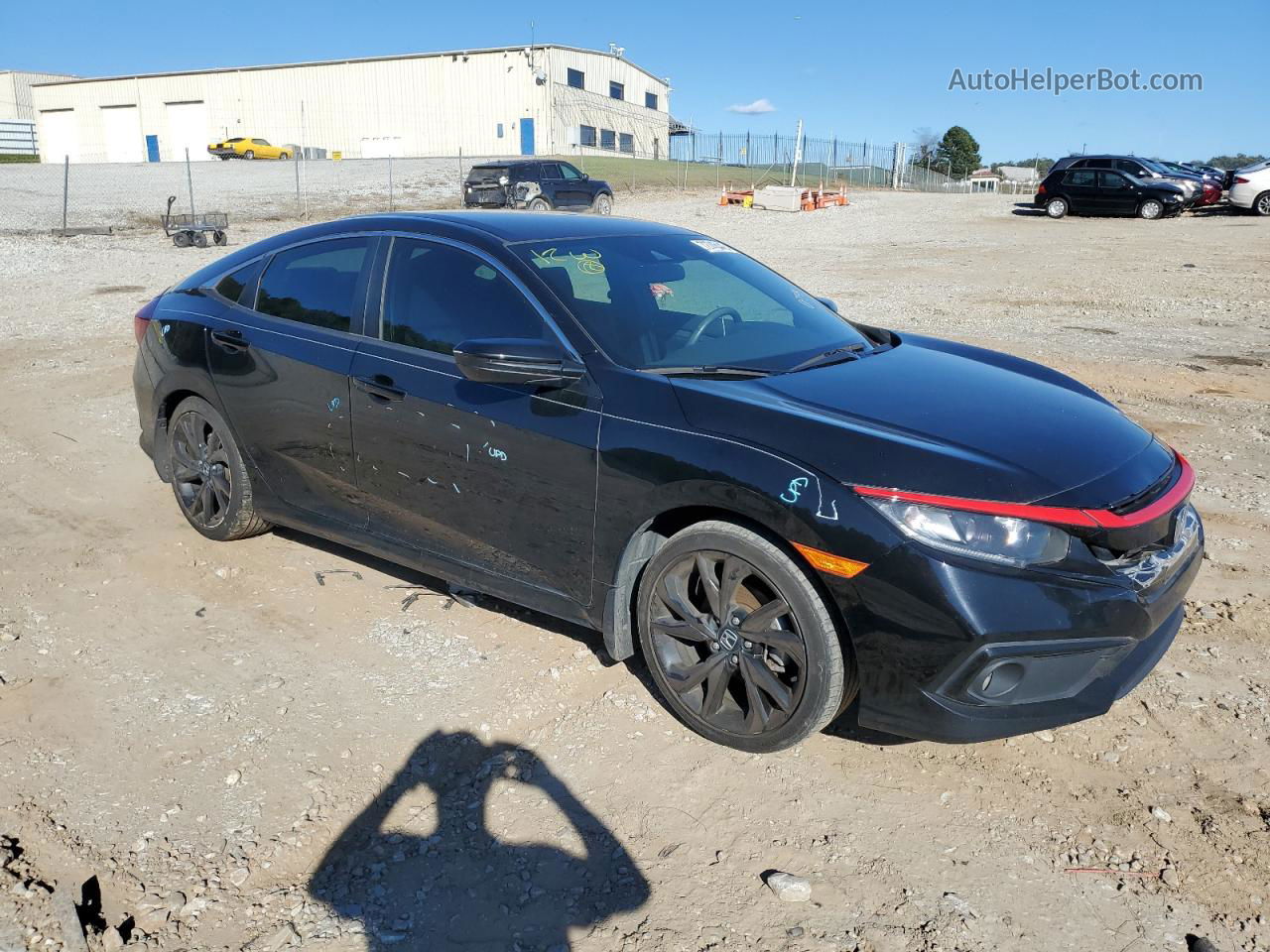 2019 Honda Civic Sport Черный vin: 19XFC2F87KE007144