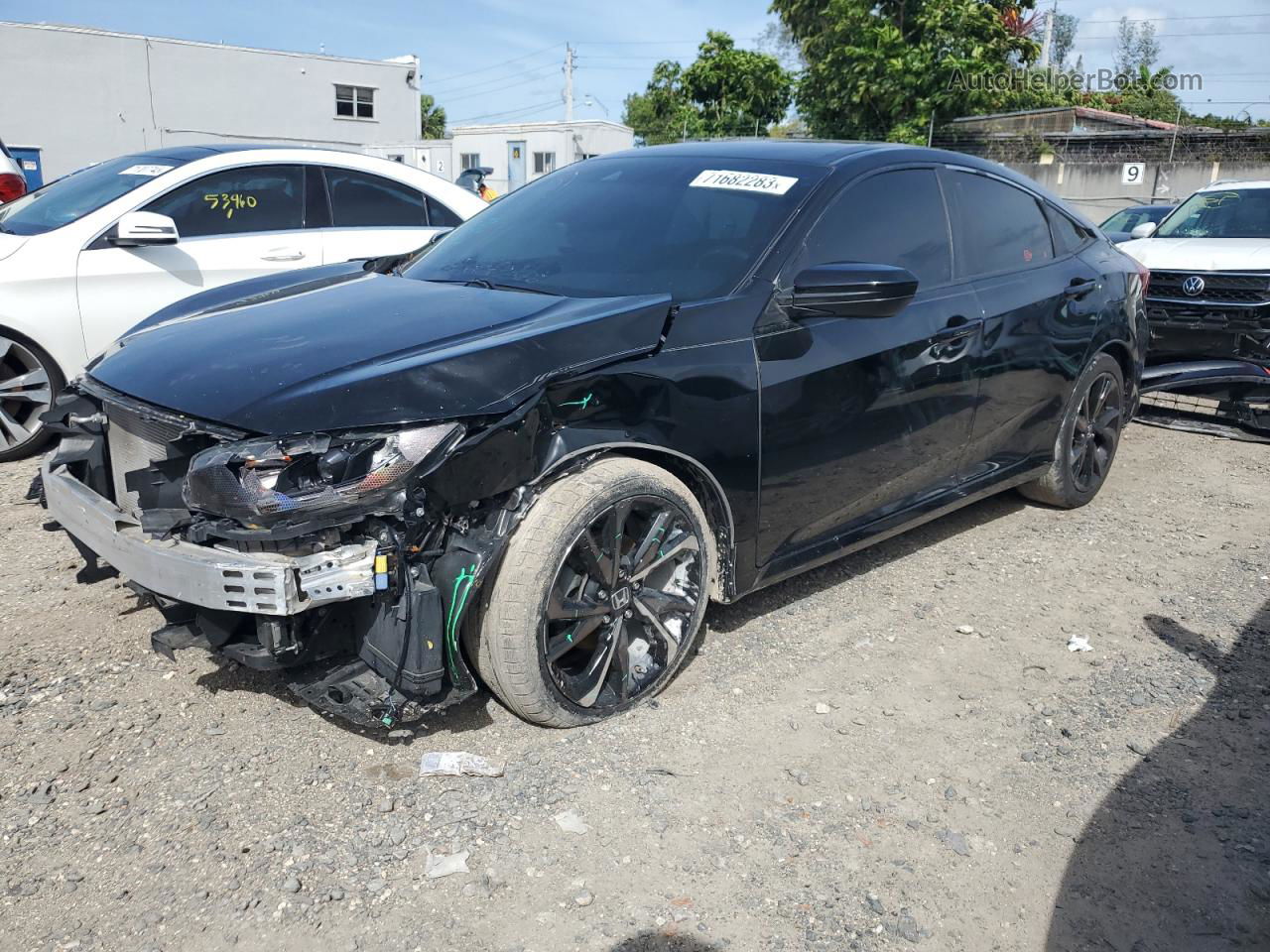 2019 Honda Civic Sport Black vin: 19XFC2F87KE017026