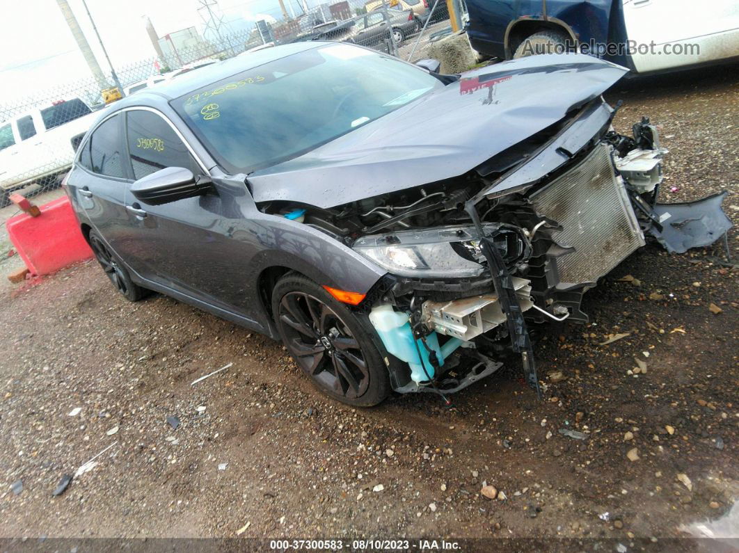 2019 Honda Civic Sport Gray vin: 19XFC2F88KE002616