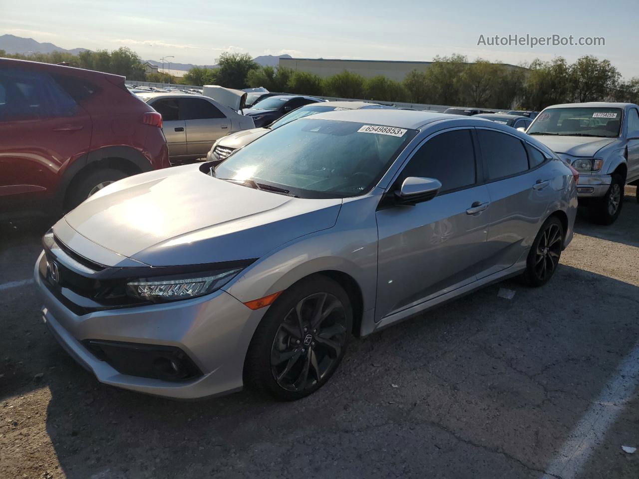 2019 Honda Civic Sport Silver vin: 19XFC2F89KE025693