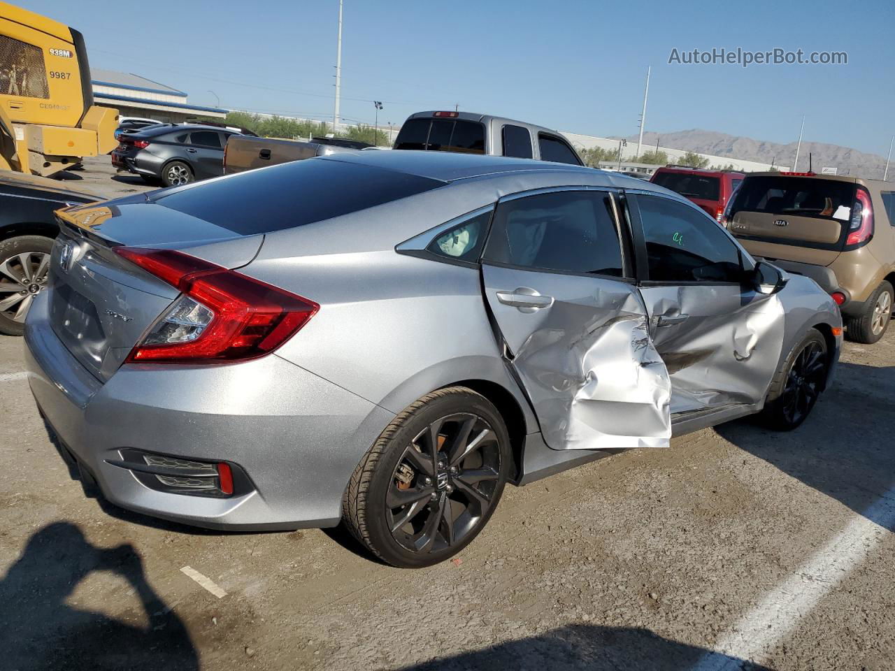 2019 Honda Civic Sport Silver vin: 19XFC2F89KE025693