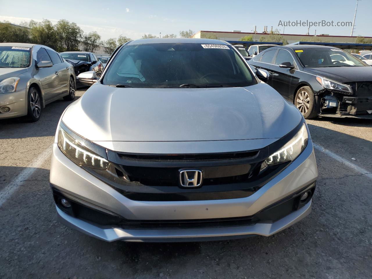 2019 Honda Civic Sport Серебряный vin: 19XFC2F89KE025693