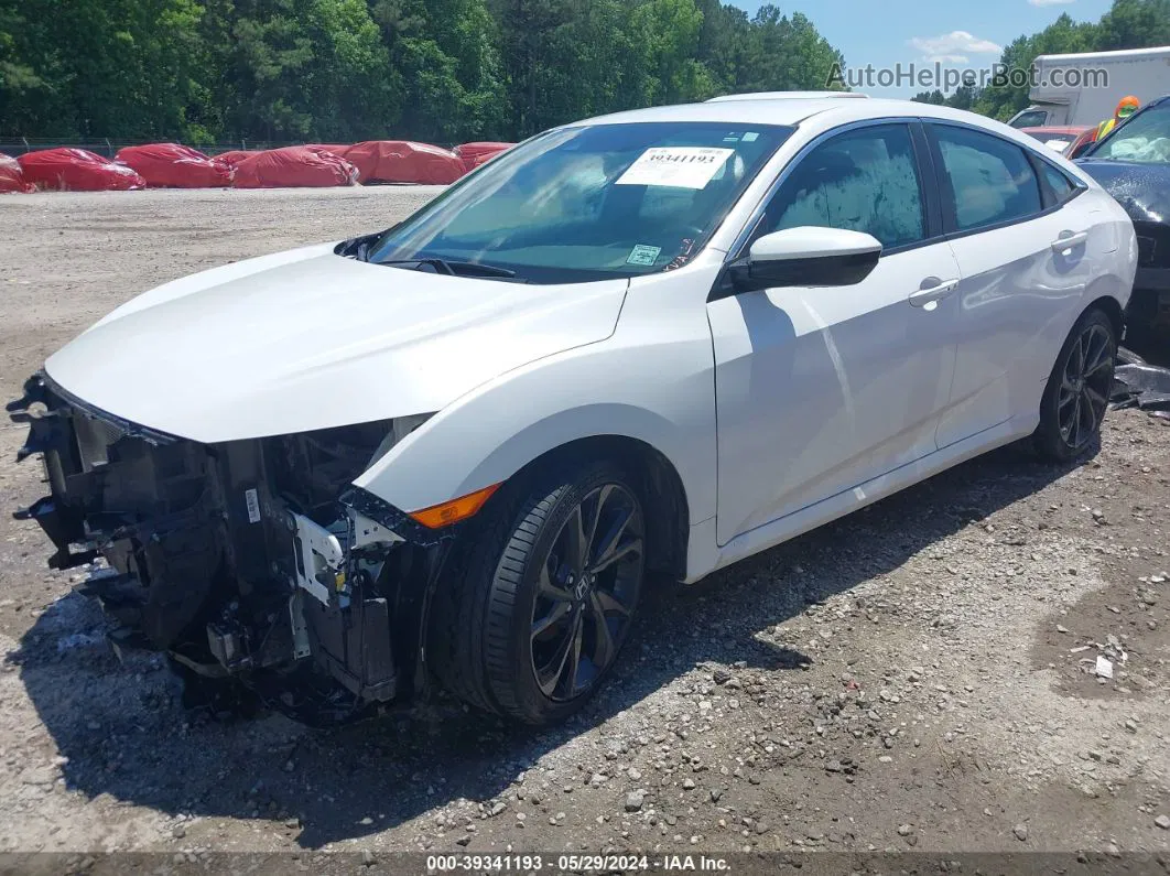 2019 Honda Civic Sport White vin: 19XFC2F89KE026858