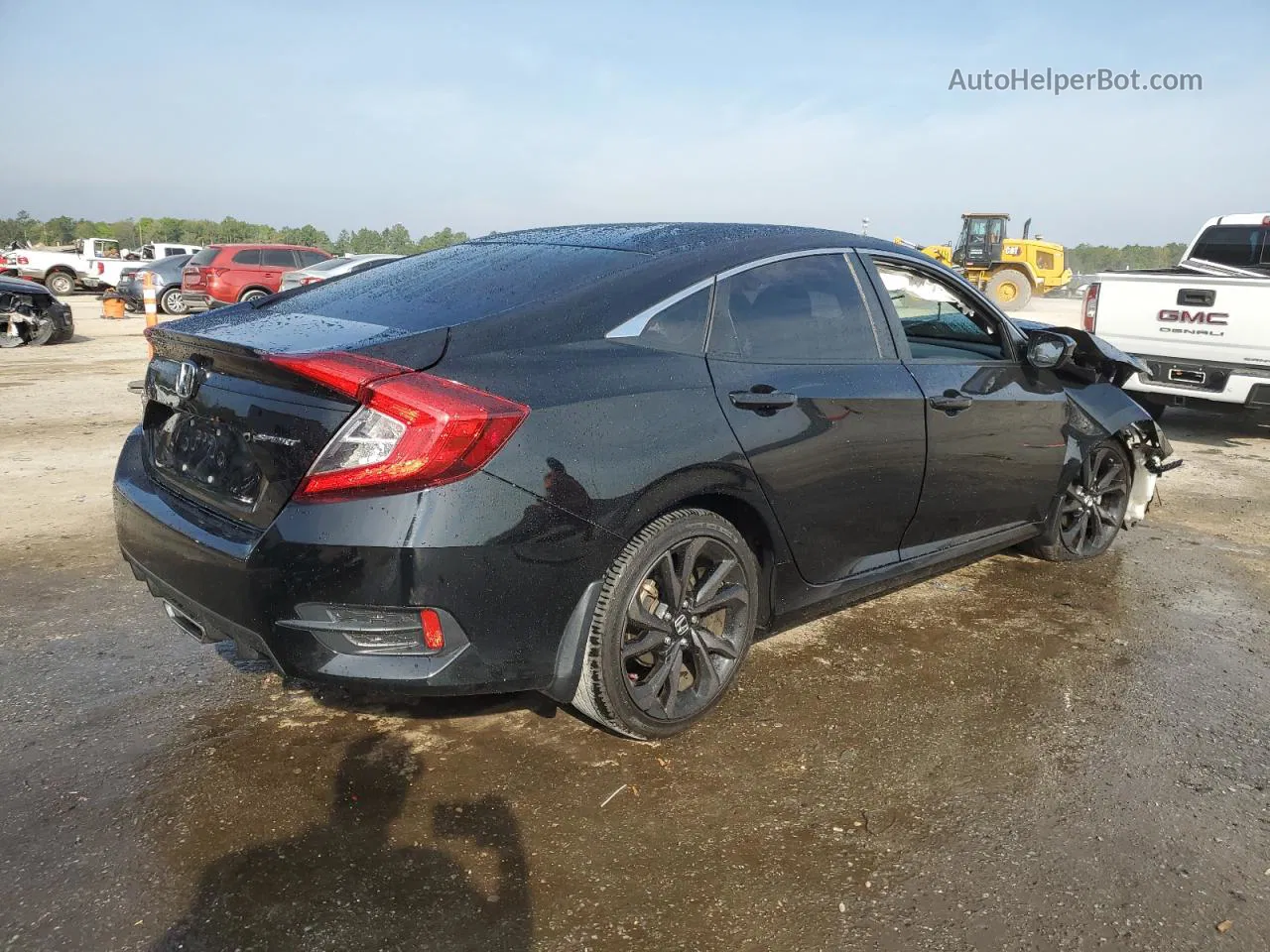 2019 Honda Civic Sport Черный vin: 19XFC2F89KE051338