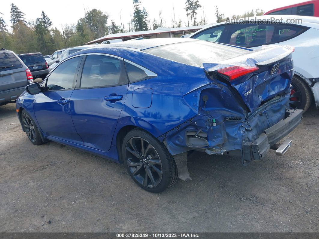 2019 Honda Civic Sedan Sport Blue vin: 19XFC2F89KE211489