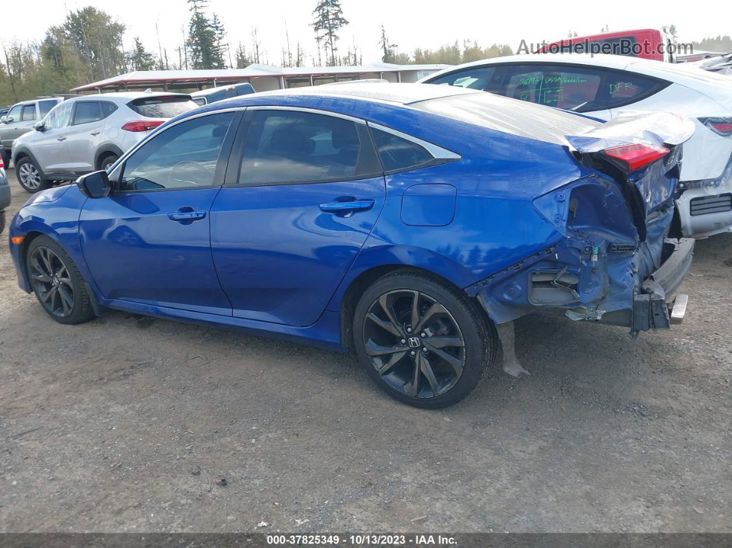 2019 Honda Civic Sedan Sport Blue vin: 19XFC2F89KE211489