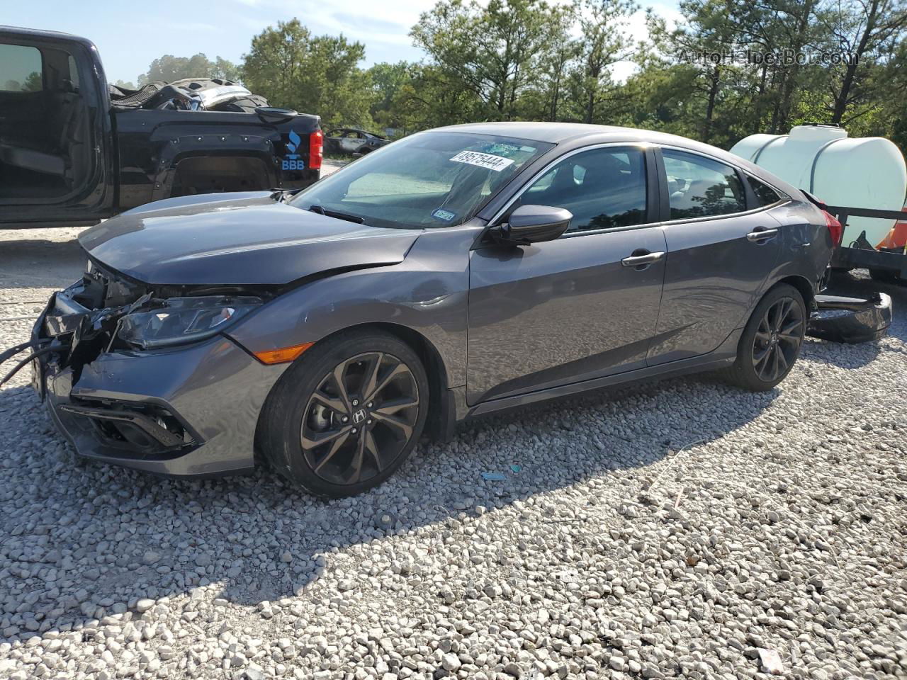 2020 Honda Civic Sport Gray vin: 19XFC2F89LE001525