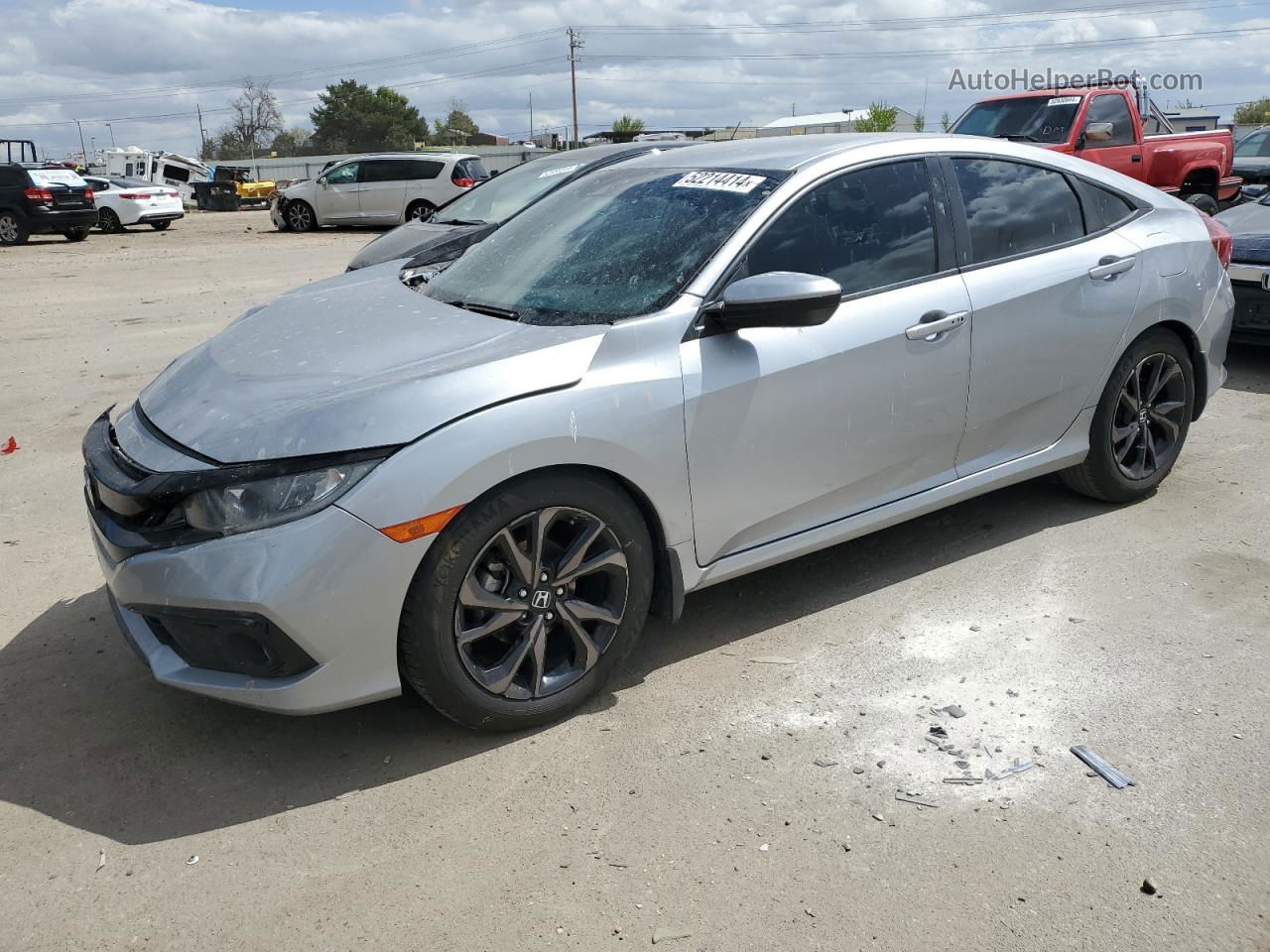 2020 Honda Civic Sport Silver vin: 19XFC2F89LE007843