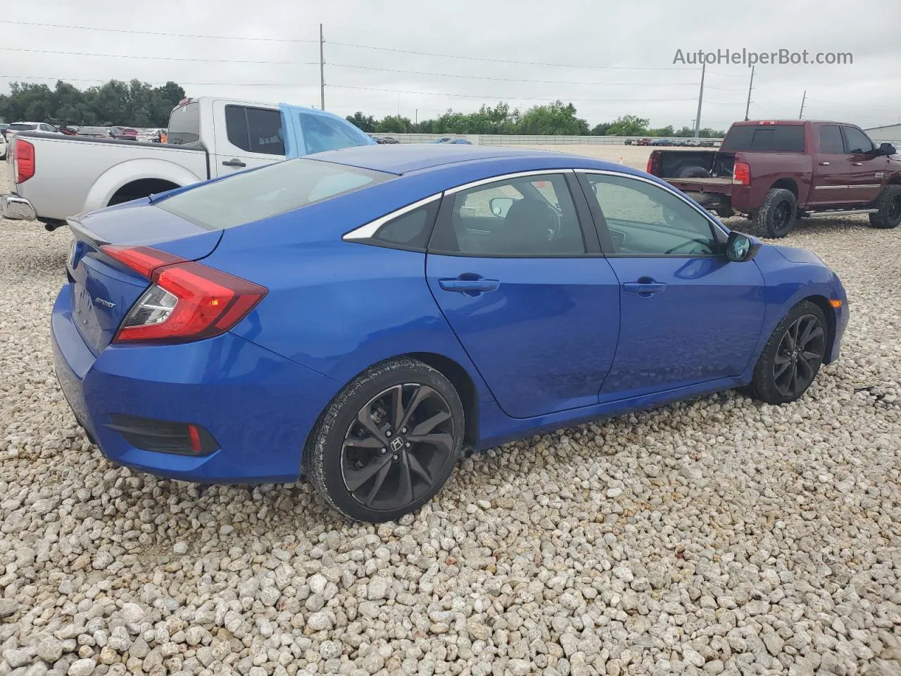 2020 Honda Civic Sport Blue vin: 19XFC2F89LE022648