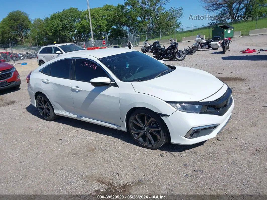 2020 Honda Civic Sport White vin: 19XFC2F89LE200431