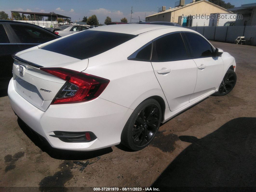 2020 Honda Civic Sedan Sport White vin: 19XFC2F89LE204236