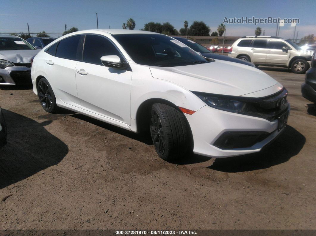 2020 Honda Civic Sedan Sport White vin: 19XFC2F89LE204236