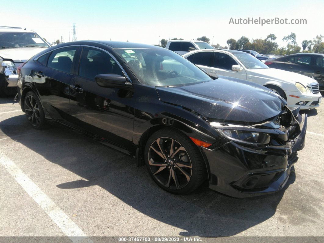 2019 Honda Civic Sedan Sport Black vin: 19XFC2F8XKE210688