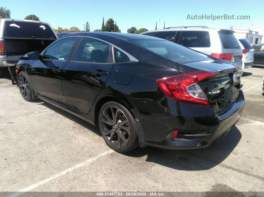 2019 Honda Civic Sedan Sport Black vin: 19XFC2F8XKE210688