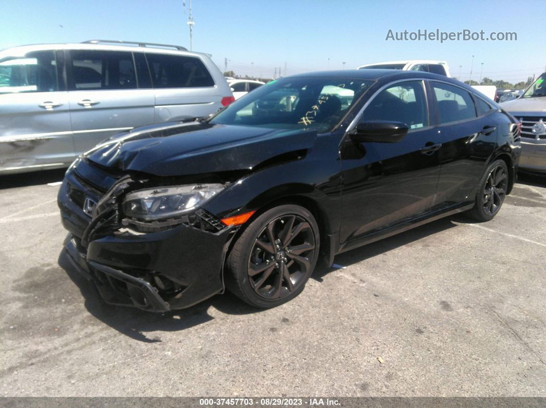 2019 Honda Civic Sedan Sport Black vin: 19XFC2F8XKE210688